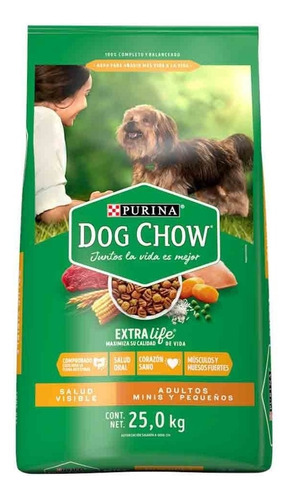Imagen 1 de 2 de Alimento Perro Dog Chow Raza Pequeña Bulto De 25 Kg