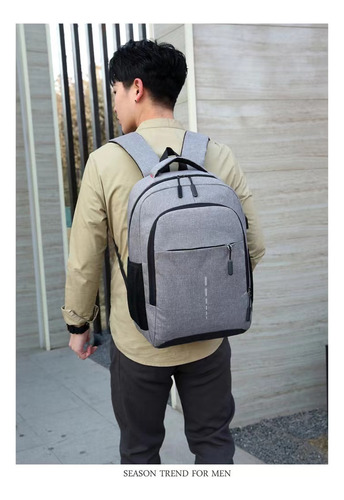 Mochila De Viaje Simple De Color Liso Para Aire Libre