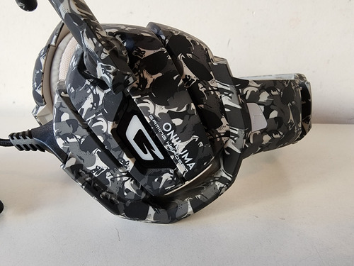 Imagen 3 de 7 de Auriculares Onikuma Gaming Headset Gris Camuflado