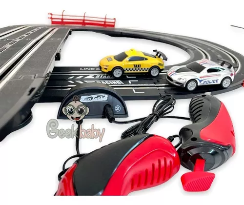 AUTORAMA PISTA DE CORRIDA COM DUPLO LOOPING 2 CARROS COM LUZ 3 EM 1 AUTO  PISTA ELETRICA TOP TURBO