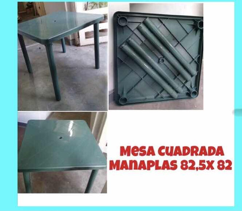 Mesa Plástica Manaplas Cuadrada De 82x82