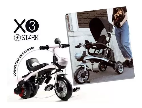 Triciclo Stark X3 Bicicleta Coche 3 En 1 Aluminio Infantil | Cuotas sin  interés