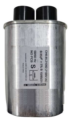 Kit 5 Capacitor Microondas 0,85uf +5 Fusivel P +5 Fusivel G