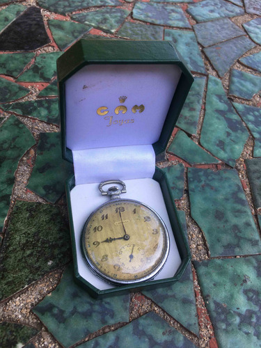 Antiguo Reloj De Bolsillo Condal Para Hacer Andar Plateado (Usado)