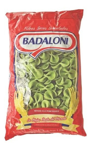 Pack X 10 Fideos Secos Badaloni - Moños Verdes Nro 2