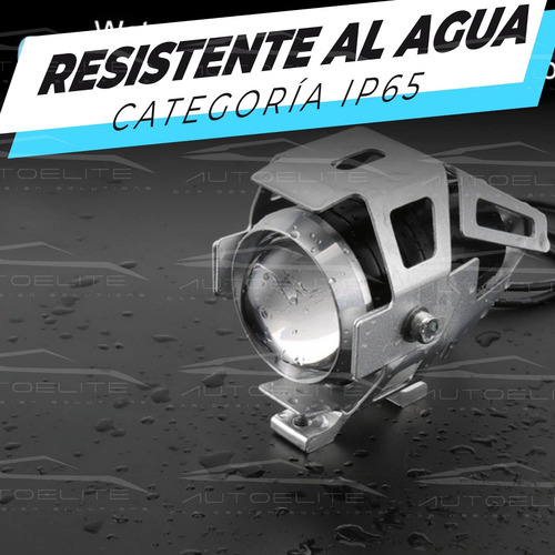 2 Faros Lupa Led Cree Moto Universal Ojo Ángel Estrobo U7