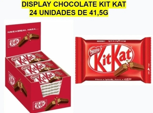 Chocolate Kit-kat Ao Leite Caixa C/24 Unidades