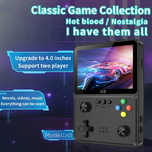 Consola De Juegos Retro X8, Reproductor De Juegos Portátil C