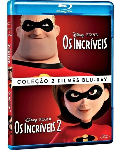 Blu-ray Os Incríveis 1 & 2 - Disney Pixar - Dub Leg Lacrado 