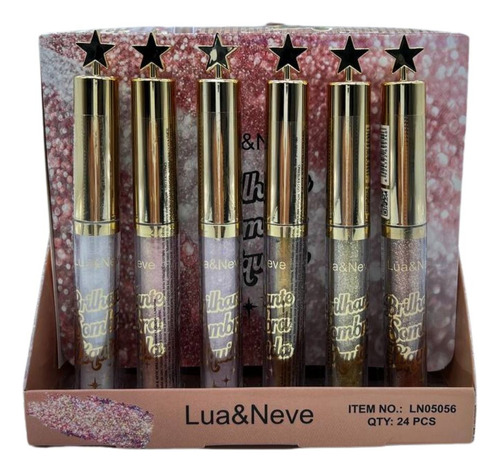 Sombra Liquida Glitter Brilhante Lua E Neve