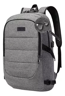 Mochila Antirrobo Impermeable Escolar Con Contraseña Y Usb Color Gris Diseño De La Tela Ea4c