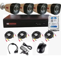 Comprar Kit 4 Cámaras Seguridad 1080p Hd 1mp Con Disco 500gb Matko