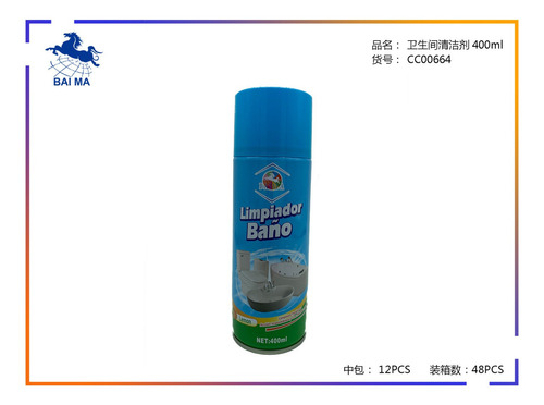 Pack 6 Limpiador De Baño Espuma Limpiador 400 Ml