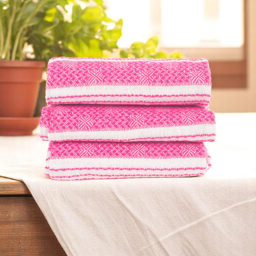 Servilletas De Tela Axcento 3 Pack Rectangulares 70x60 Cm Rosa Claro