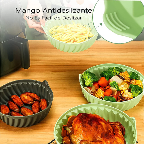 Molde De Silicona Para Freidora Aire,4 Pcs Air Fryer Silicon