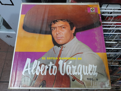 Lp Alberto Vazquez El Estilo Ranchero Acetato,long Play 