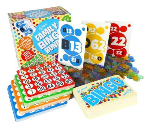 El Paquete De Bingo Familiar Regal Bingo Incluye 100 Tarjeta