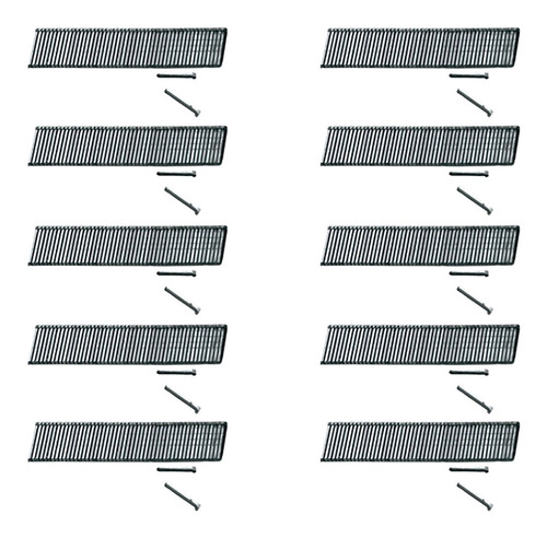 Kit 10000 Pinos 10 Mm Para Grampeadores Tipo 300 T -vt