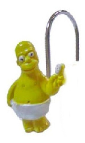 Imagen 2 de 7 de Gancho Cortina De Baño Los Simpson