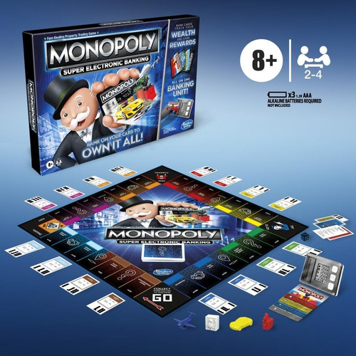 Imagen 5 de 8 de Monopoly Banco Electronico Posnet B6677 Hasbro Educando
