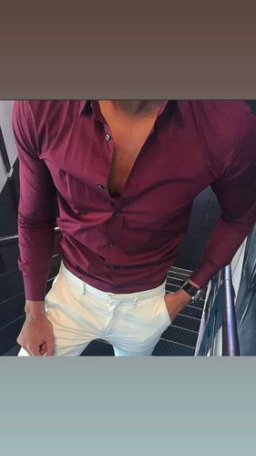 Imagen 2 de 2 de Combo Pantalón Chupin + Camisa + Cinto Vestir