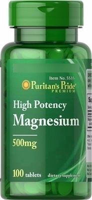 Imagen 1 de 3 de Magnesio Magnesium 500 Mg 100 Tabletas Importado Usa