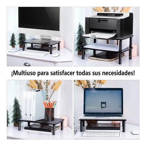 Base Monitor Soporte 3niveles Notebook Pc Ajustable Organiza