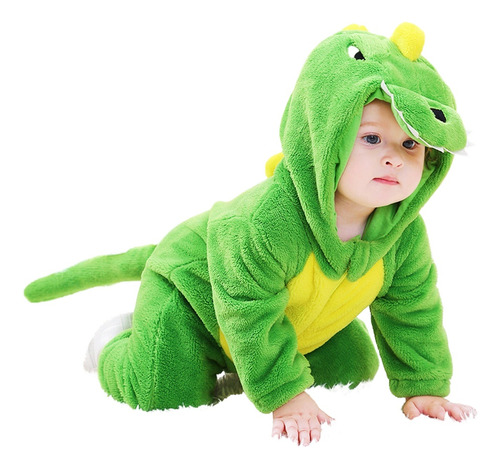 Pijama De Bebé Kigurumi Con Dibujos Animados De Dinosaurios