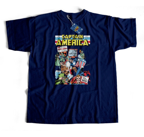 Remera Coleccion Tapa Comics Capitan America Nª 1 Marvel