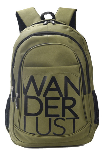 Mochila Espalda Urban 18 Pulgadas Wanderlust Sharif Express Color Verde militar Diseño de la tela Verde