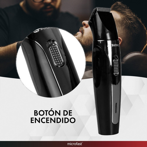 Imagen 6 de 6 de Máquina Cortar Pelo Recargable Afeitadora Barba Patillas