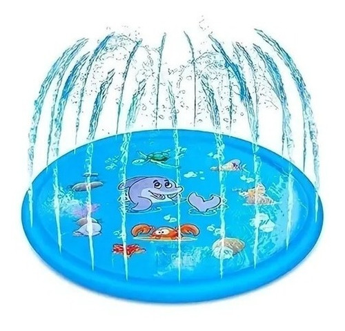 Alfombra De Agua 100cmx100cm Piscina Lanza Chorros Niños 