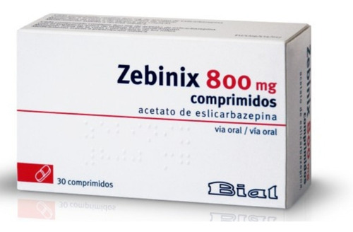 Zebinix Acetato De Eslicarbazepina 800mg 30 Tabletas Europea