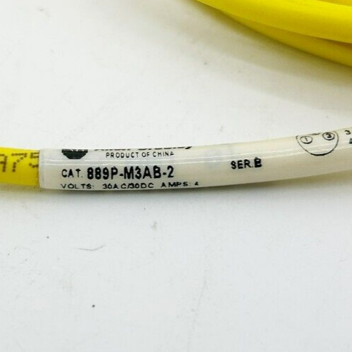 New Ab Allen Bradley 889p-m3ab-2 Ser. B Qd Cordset 3 Pin Bbt