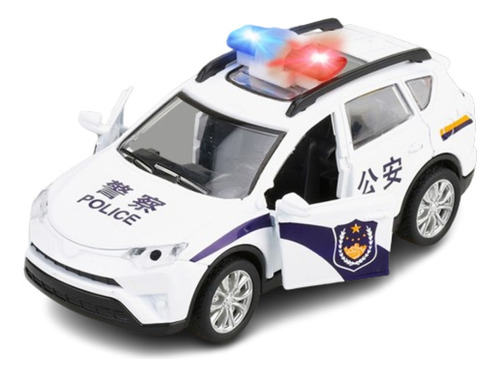 Modelo De Coche De Policía De Aleación Para Niños Toys 2 Ope