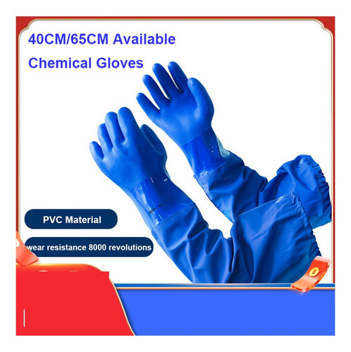 Guantes De Goma De Pvc Espesar Aceite/ácido/resistente A