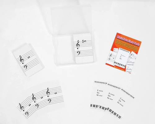 Tarjetas De Notas Musicales 88 Notas Y 12 Claves