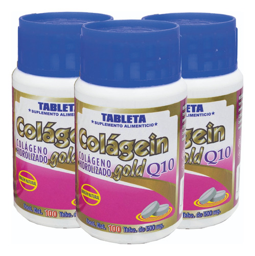Kit 3 Suplemento Alimenticio Golagein Gold Q10