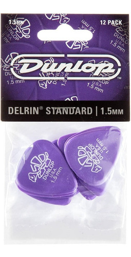 Palheta Dunlop Delrin 500 Standard 1.50mm 12 Unid. Mod 41p