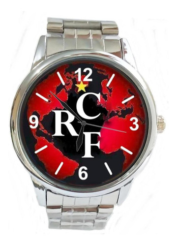 Reloj de pulsera Carioca negro para fanáticos de los deportes Crf Rubro
