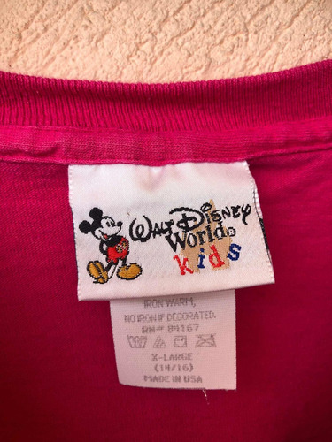 Playera Vintage Walt Disney World Talla 14-16 Mujer Usa Made (Usado)