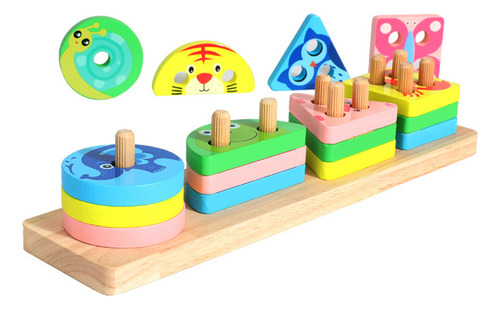 Juguete De Rompecabezas A Juego Con Forma De Animal Geométri