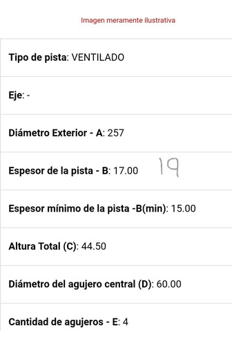 Disco Freno Chery Arauca