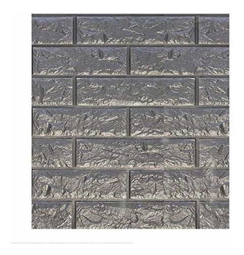 Imagen 1 de 9 de Decome Silver Black (brick) 23.6x23.6x0.4 Pulgadas Faux Pe F