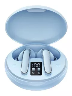 Audífonos in-ear gamer inalámbricos Fitpolo True Wireless Earbuds FlyPods azul con luz LED