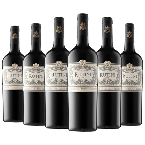 Vino Tinto Rutini Malbec Pack X6 Unidades - 01mercado