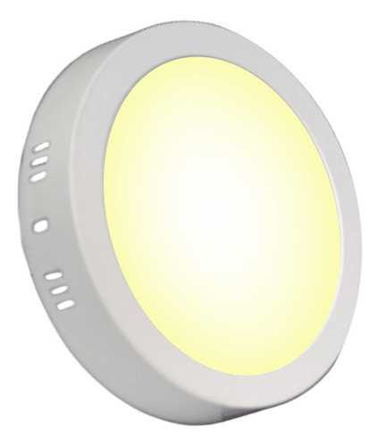 Foco Panel Plafon Led Sobrepuesto Redondo 12w.