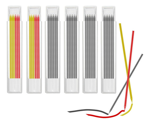 36 Piezas De Repuesto De Lápices De Carpintería, 3 Colores S