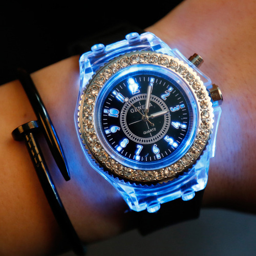 Light Blue - Reloj Deportivo Unisex De Cuarzo Transparente P