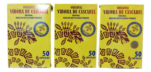 Vibora De Cascabel Con 50 Capsulas Naturalmex 3 Piezas 